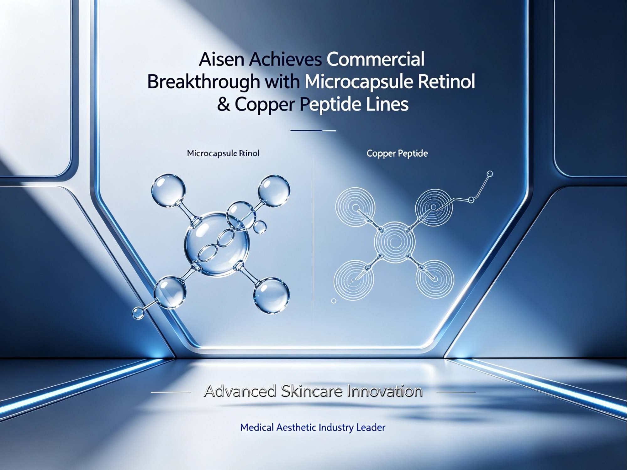 Aisen alcança sucesso comercial com linhas de retinol em microcápsulas e peptídeos de cobre.
