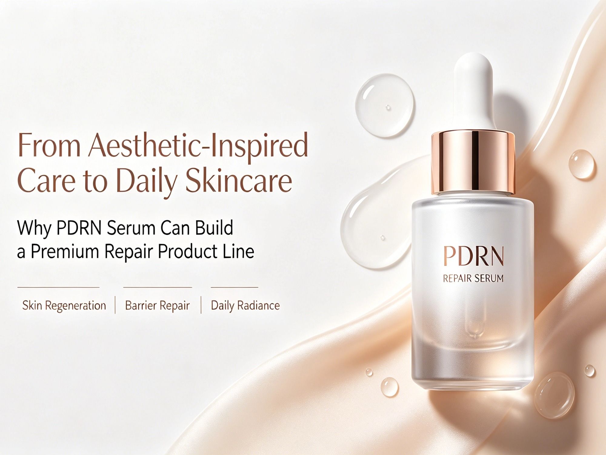 Da estética aos cuidados diários com a pele: por que o PDRN Serum pode criar uma linha de produtos de reparação premium.