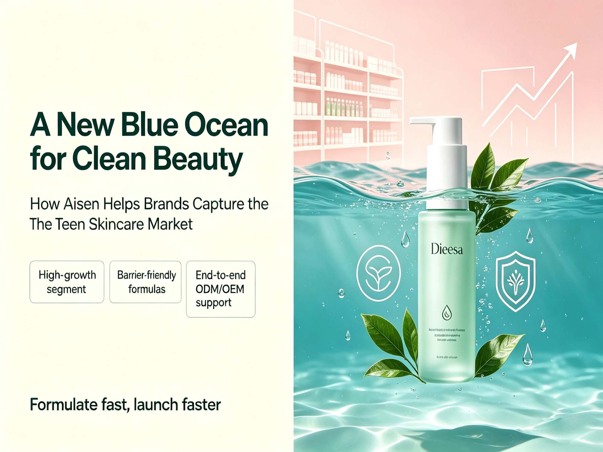 Um Novo Oceano Azul para a Beleza Limpa: Como a Aisen Ajuda as Marcas a Conquistar o Mercado de Cuidados com a Pele para Adolescentes